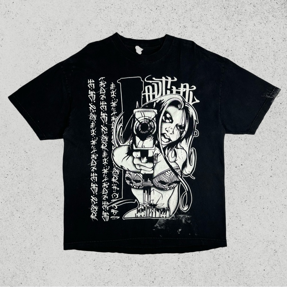 Y2K 2000s Streetwear Skater Graphic Big Print T Shirt